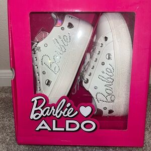 Aldo X Barbie women White and Silver Barbie Sneakers